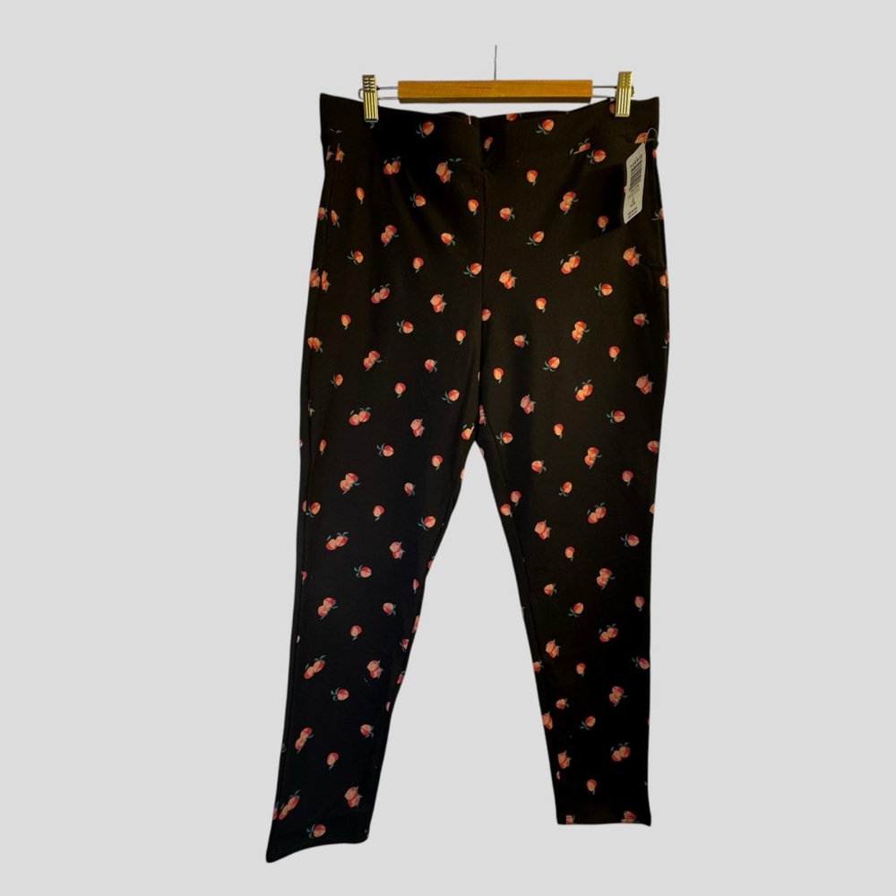 Torrid Women’s Black Leggings Peach Print Size 2X